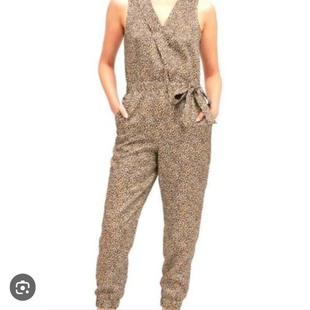 Banana Republic animal print jumpsuit